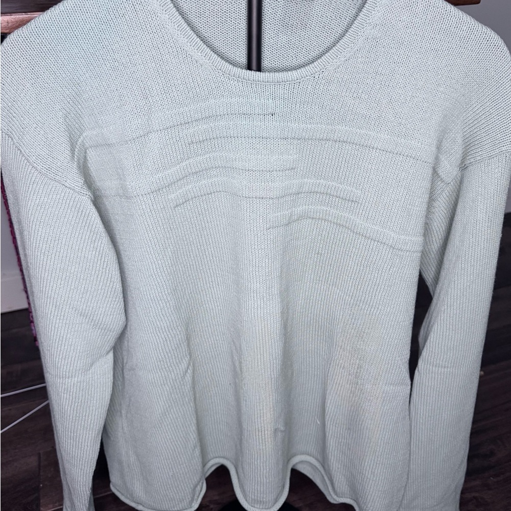 Armani Exchange Light Teal Roll Neck Sweater